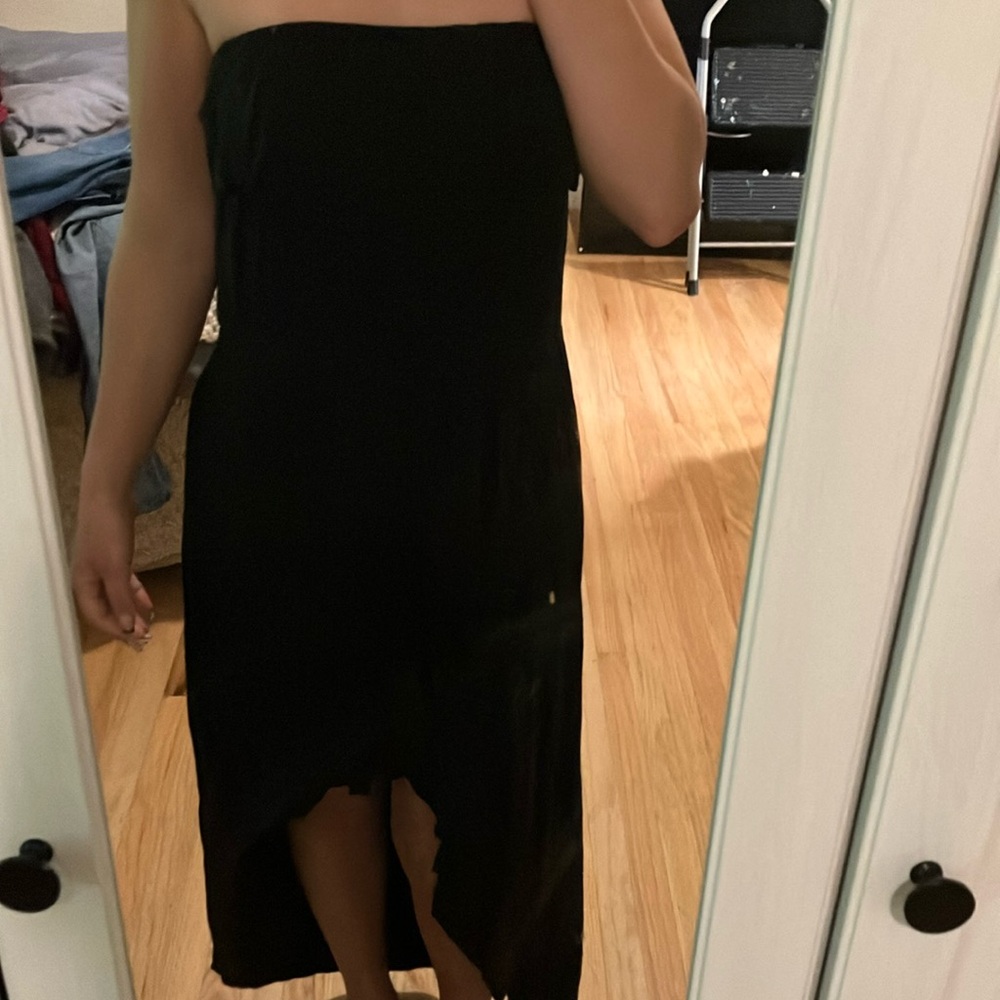 Elegant Black Strapless Dress